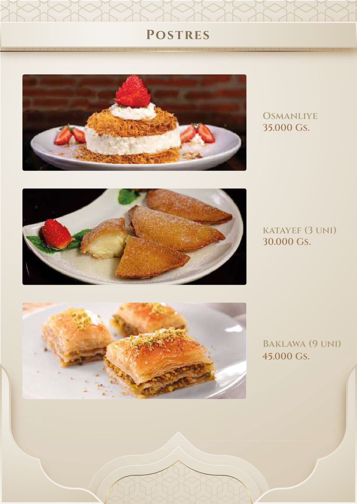 Portada del Menú Halal's